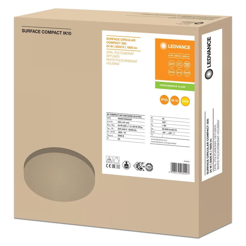 Ledvance SF COMPACT IK10 300 24 W 3000 K IP65 WT Pic_4