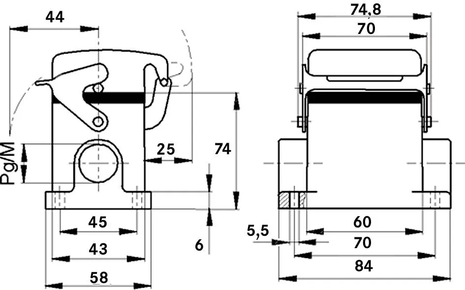U.I. Lapp GmbH / Lappkabel H-B 6 SDRH 21 ZW. SOCKELGEHAEUSE Pic_2