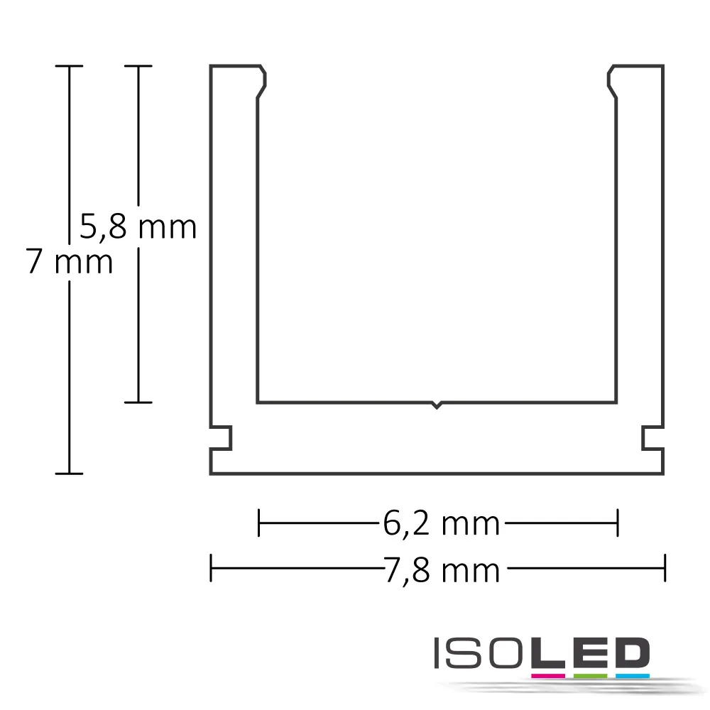 ISOLED LED Aufbauprofil SURF6 Aluminium Pic_1