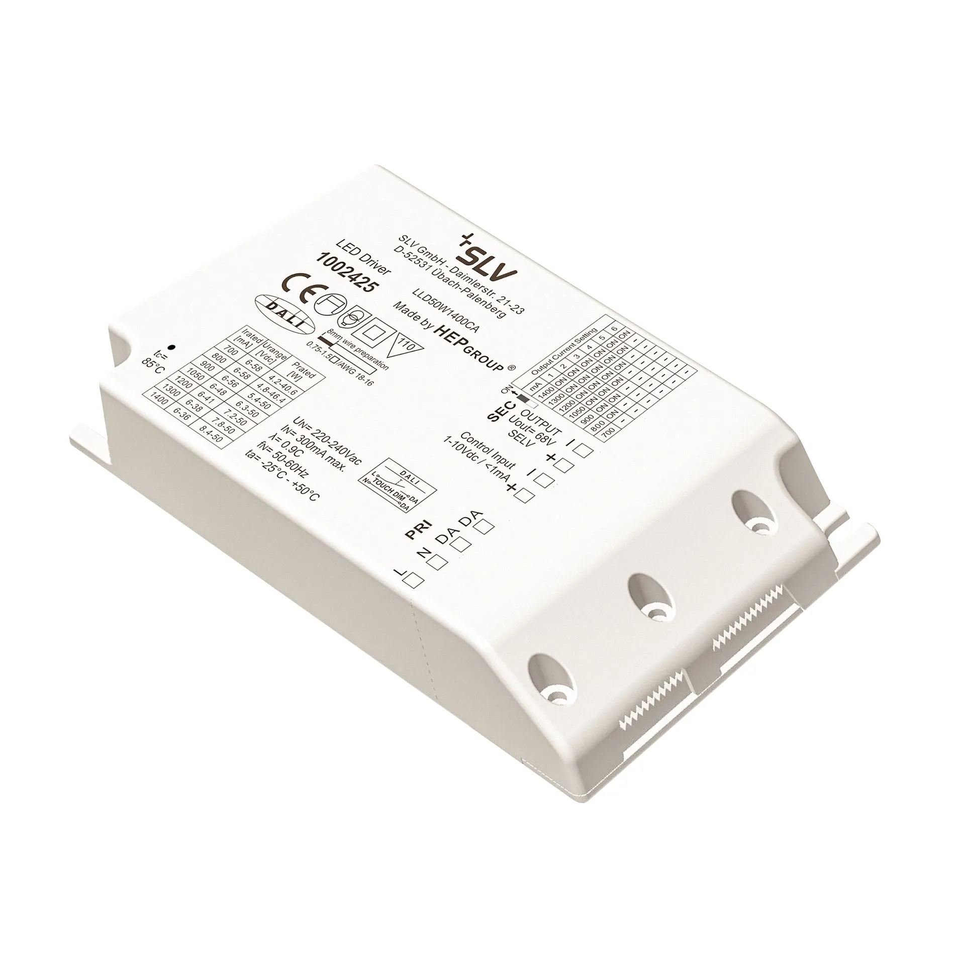 SLV ELEKTRONIK GMBH LED Treiber 50W 700-1500mA 1-10V/DALI Pic_1