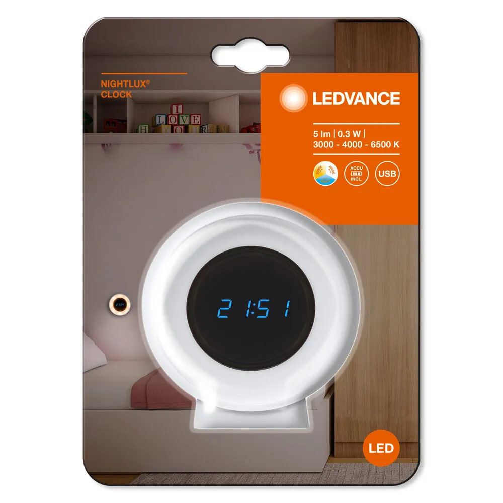 LEDVANCE GMBH Nightlux Clock 0.3W WT Pic_1
