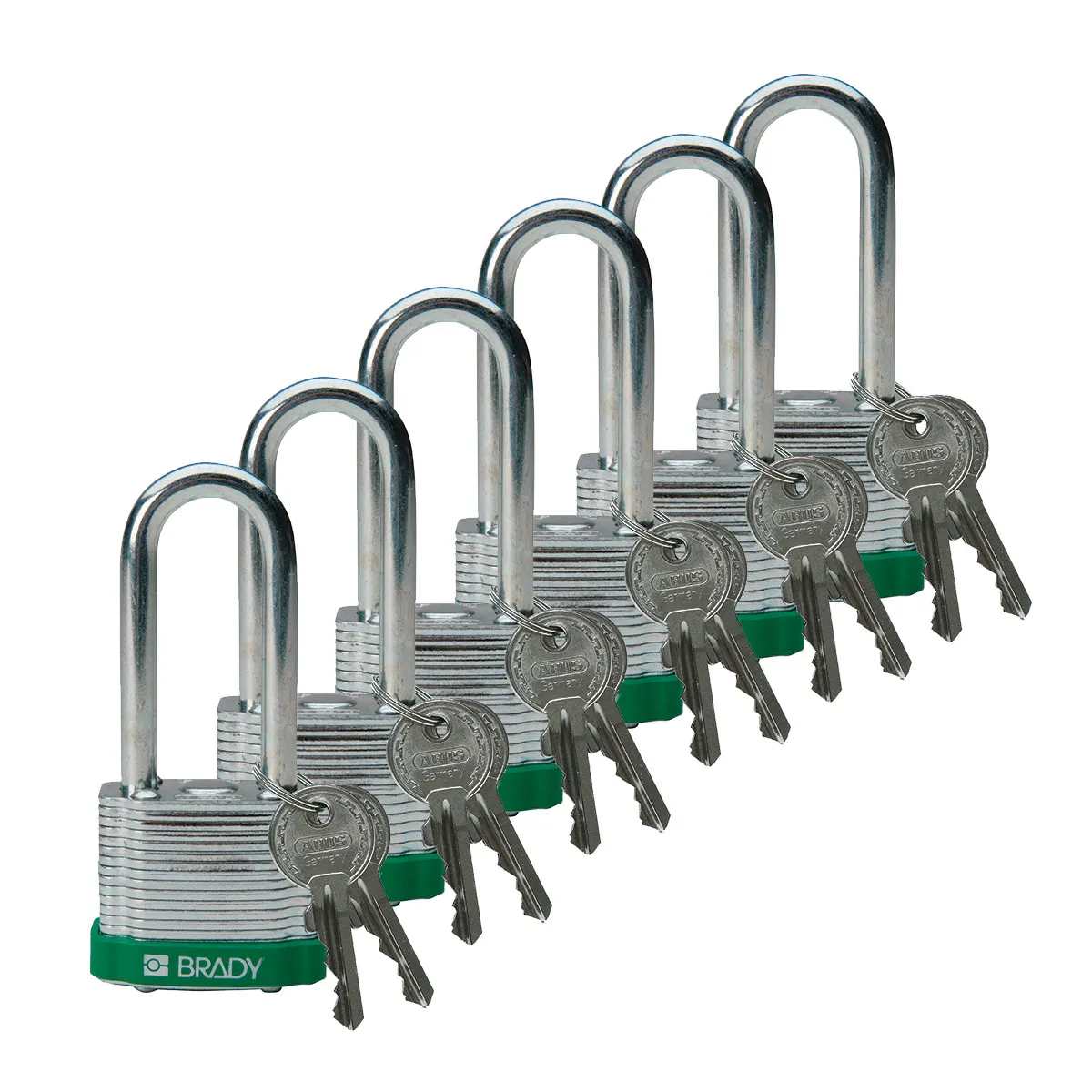Brady STEEL PADLOCK 51MM SHA KD GREEN/6 Pic_2