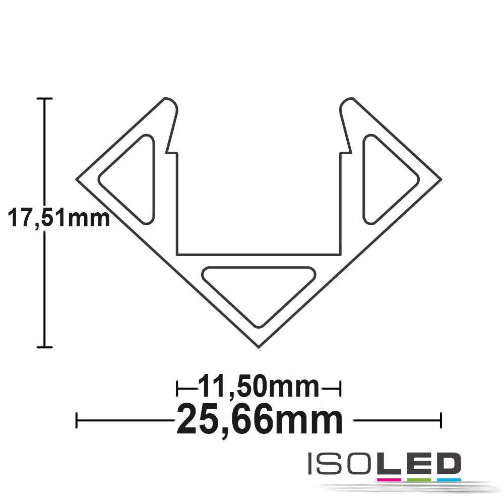 ISOLED LED Eckprofil CORNER11 Aluminium eloxiert, 200cm Pic_1