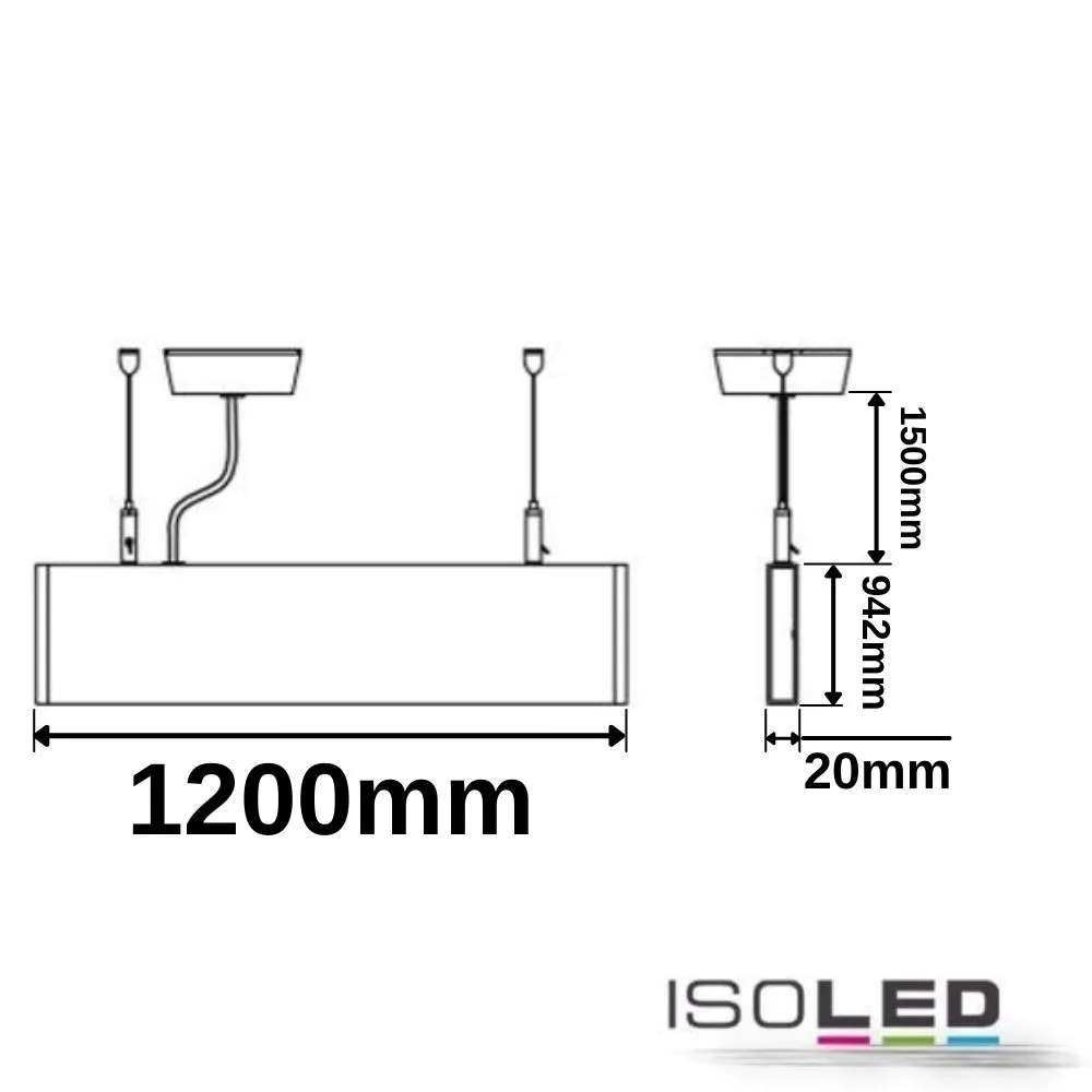 ISOLED LED Hängeleuchte Linear Up+Down 1200 Pic_1
