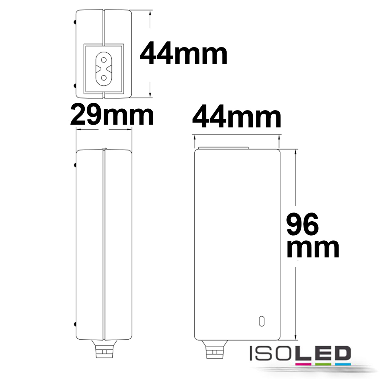 ISOLED Trafo 24V/DC, 0-60W, mit Rundstecker Pic_2