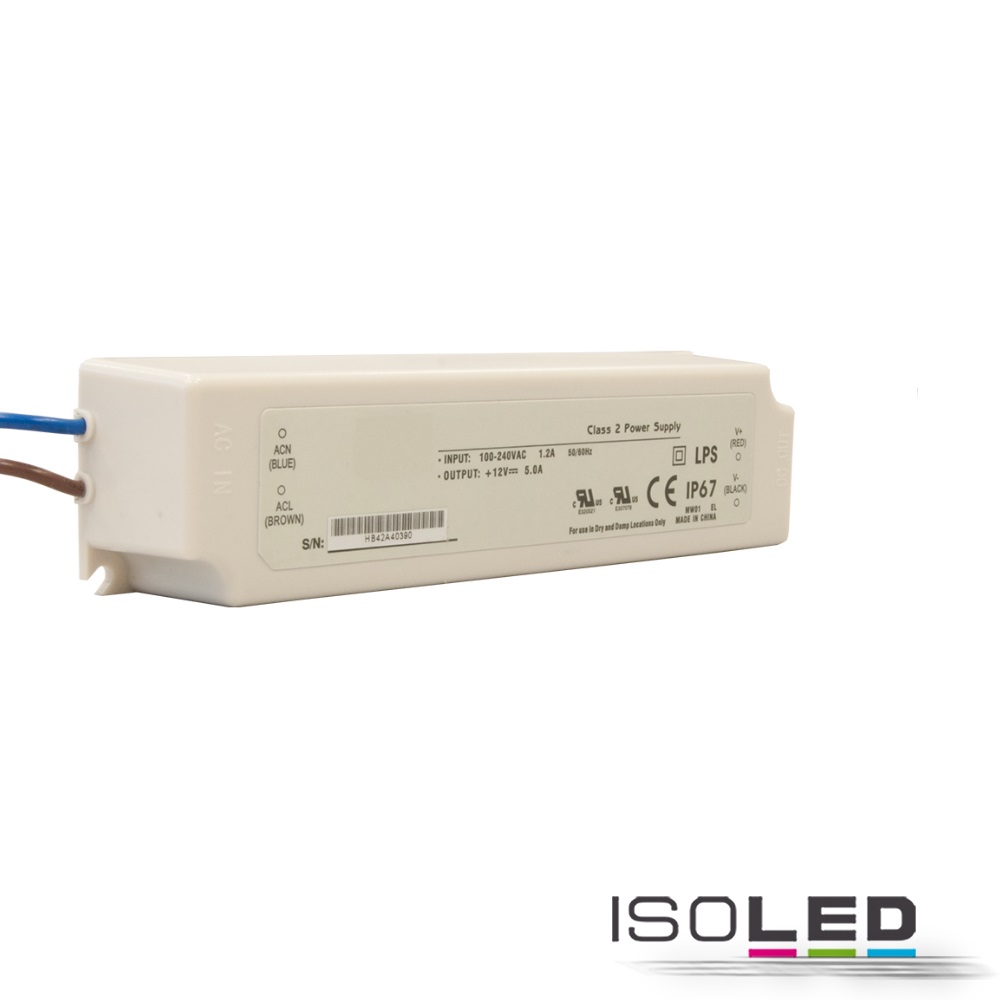 ISOLED LED Trafo 24V/DC, 0-60W, IP67 Pic_1