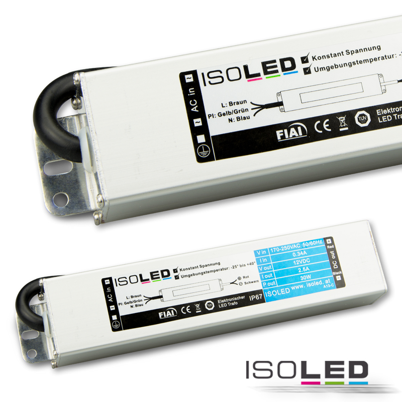 ISOLED LED Trafo 24V/DC, 0-30W, IP66 Pic_1