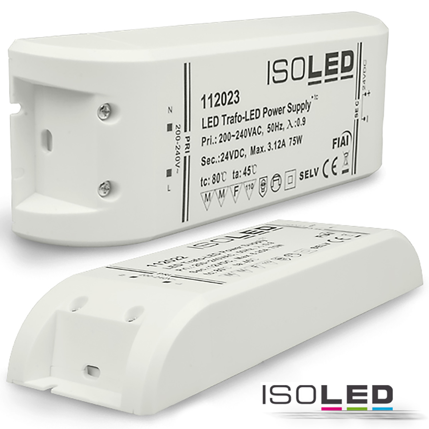 ISOLED LED Trafo 24V/DC, 0-75W, SELV Pic_1