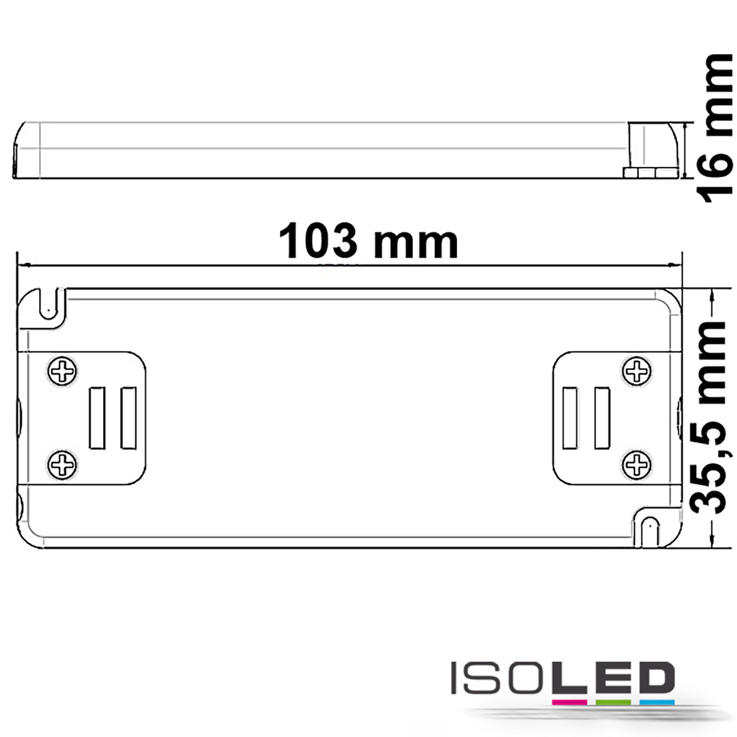 ISOLED LED Trafo 12V/DC, 0-15W, ultraflach Pic_1