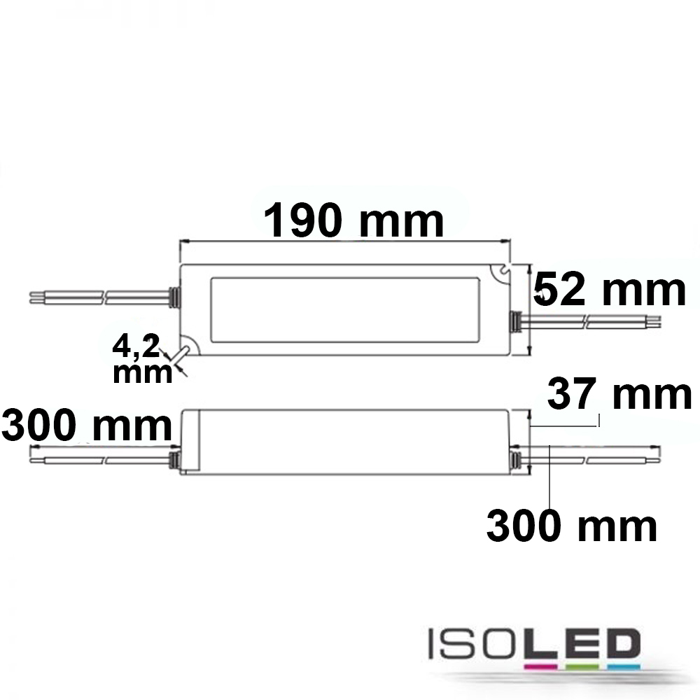ISOLED LED Trafo 24V/DC, 0-100W, IP67 Pic_1