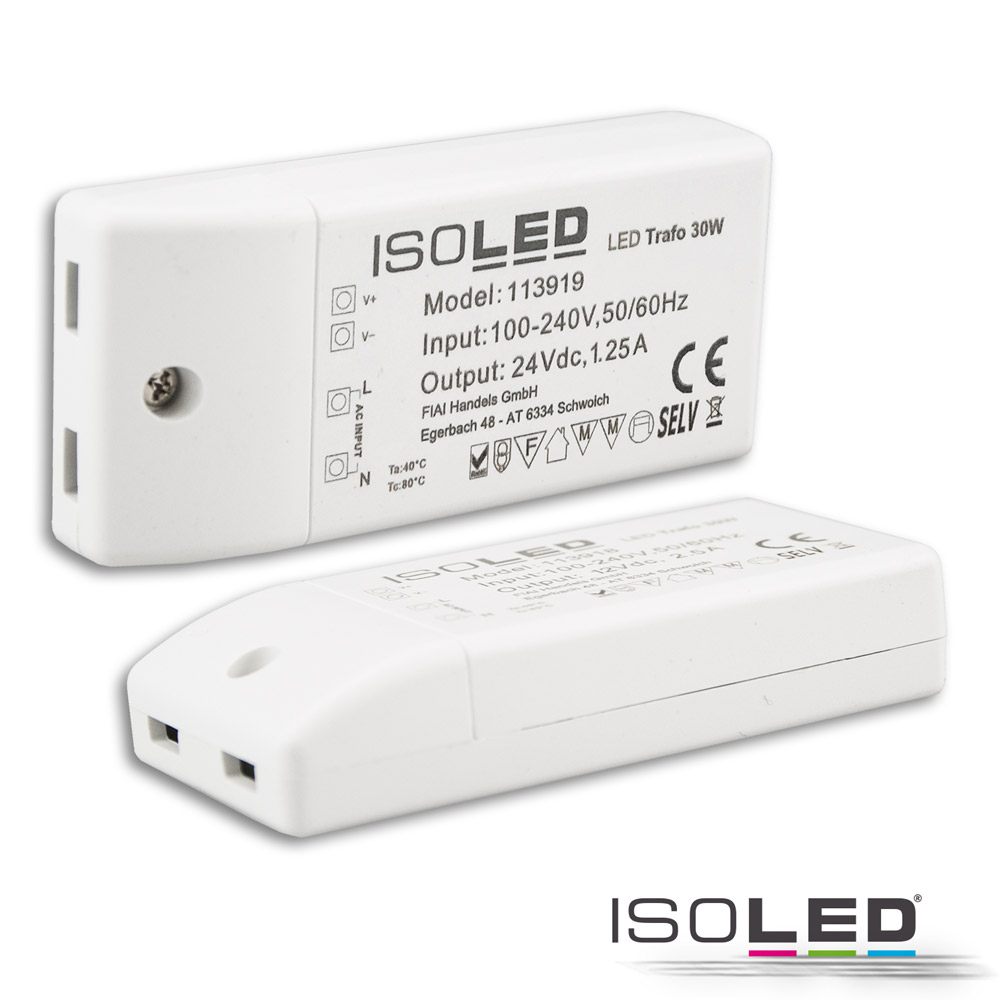 ISOLED LED Trafo 24V/DC, 0-30W, kompakt Pic_2