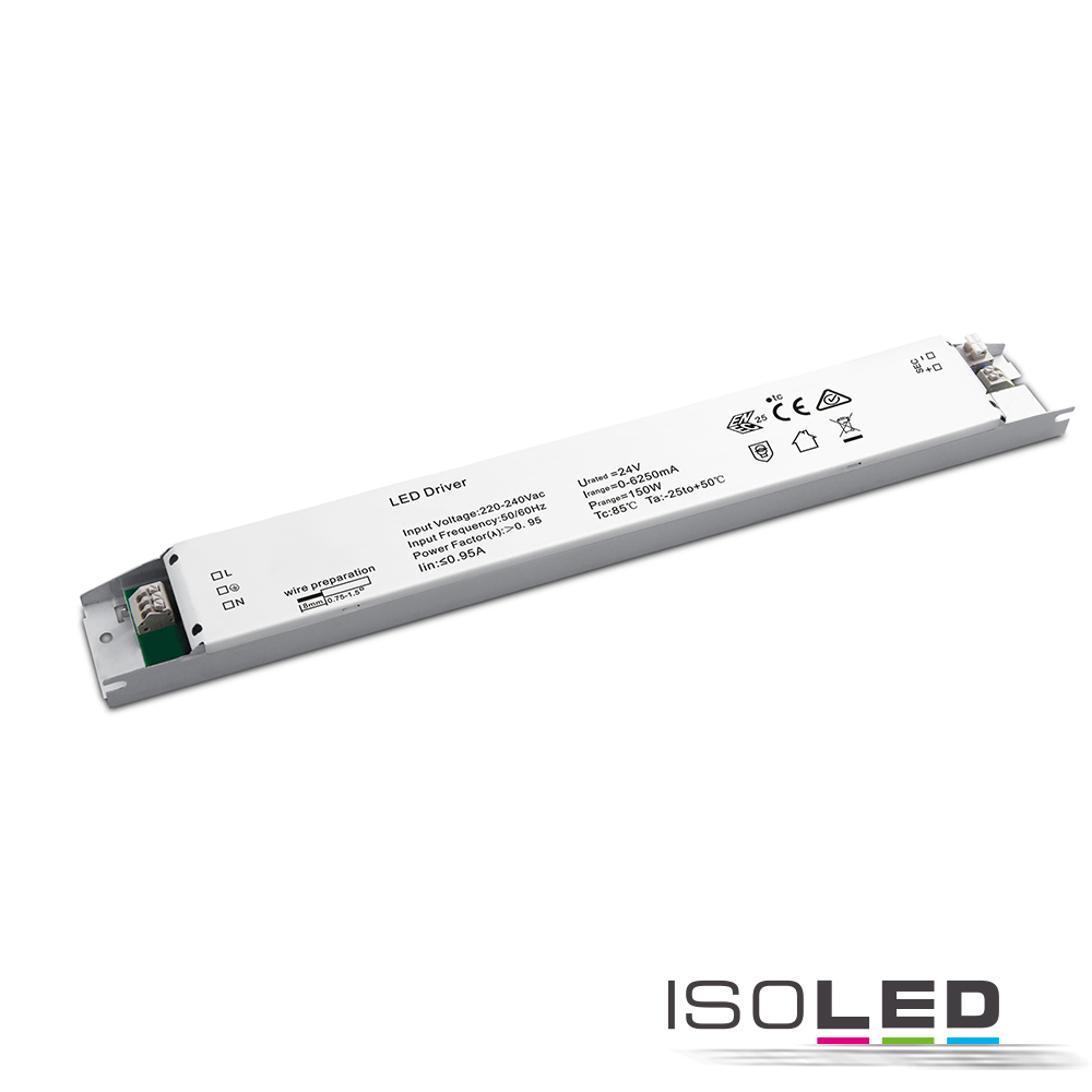 ISOLED LED Trafo 24V/DC, 0-150W, slim Pic_2