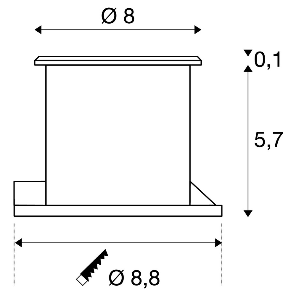 Slv DASAR® FLAT 80 EL 3000K rund IP67 125° Pic_4
