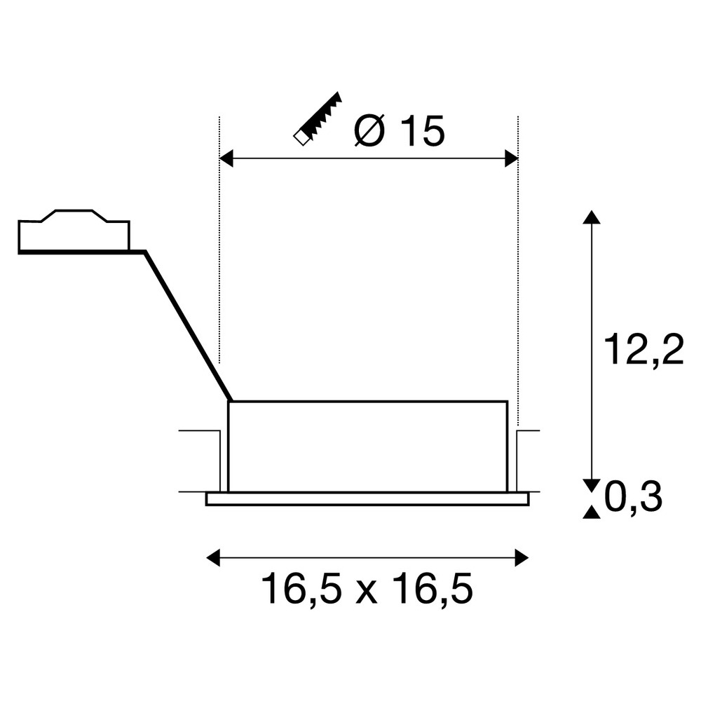 Slv NEW TRIA 150 DL eckig QPAR111 weiß Pic_1