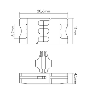 Nobile Licht Verbinder starr Flex LED SMD 3528 5er Set Pic_2