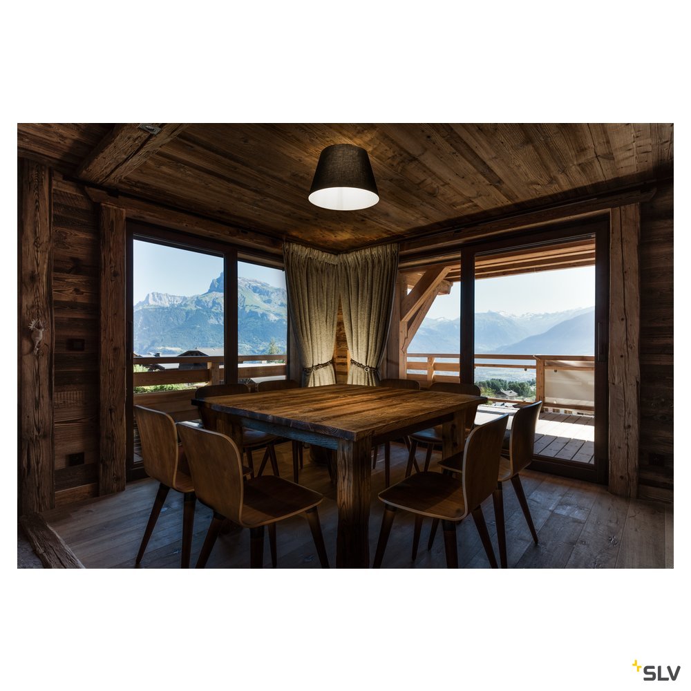 Slv FENDA Deckenrosette E27 schwarz Pic_1