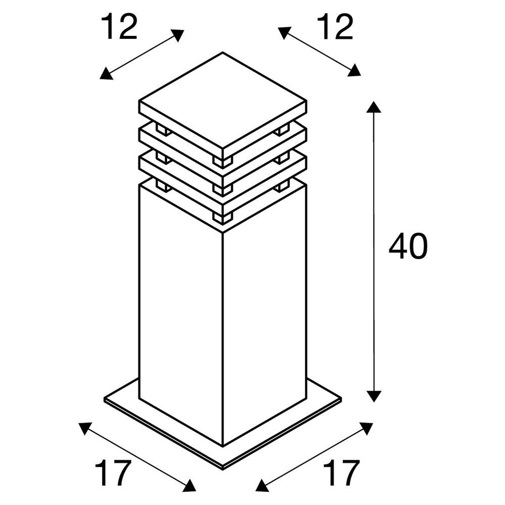 Slv RUSTY® 40 Pole eckig 3000K IP55 rost Pic_4