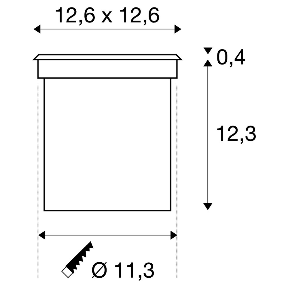 Slv ROCCI EL eckig 3000K IP67 120° edelstahl Pic_5