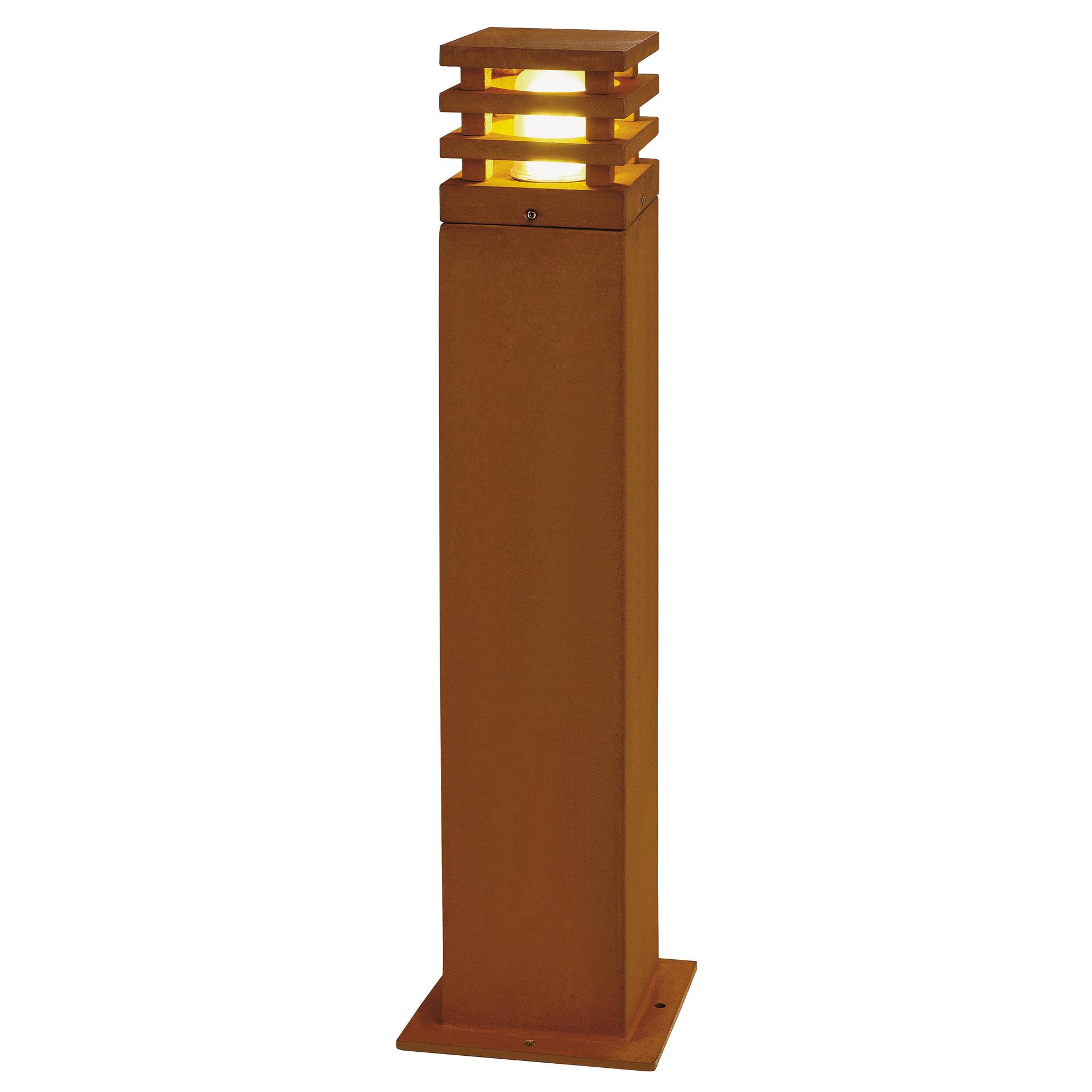 Slv RUSTY® 70 Pole eckig 3000K IP55 rost Pic_1
