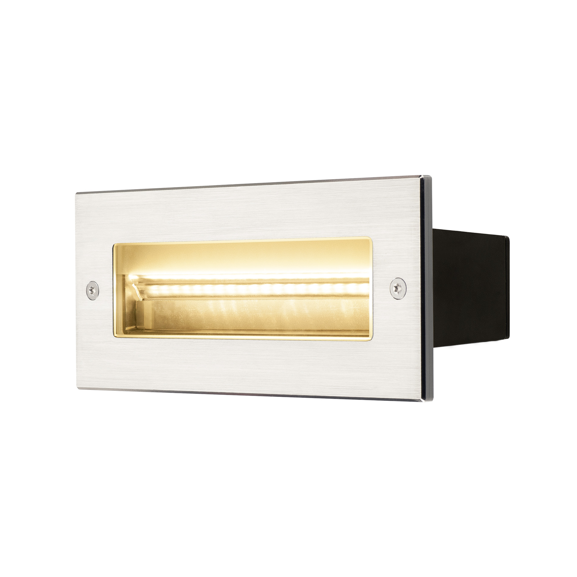 Slv BRICK EL asymmetrisch edelstahl 3000K Pic_1