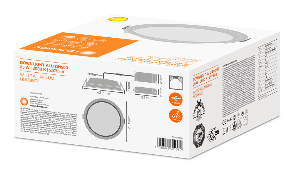 LEDVANCE GMBH DL ALU DN 200 35 W 3000 K IP44/IP20 WT Pic_3