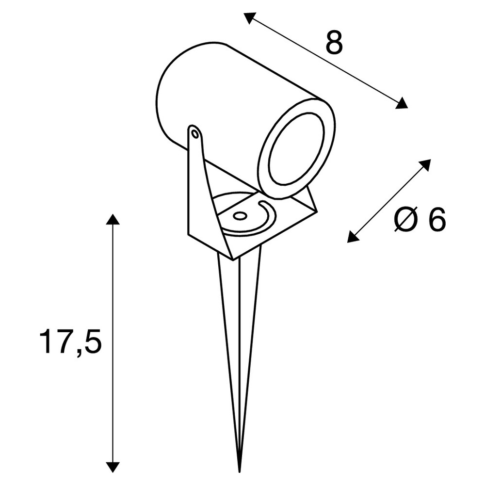 Slv LED SPIKE 3000K IP55 anthrazit Pic_4