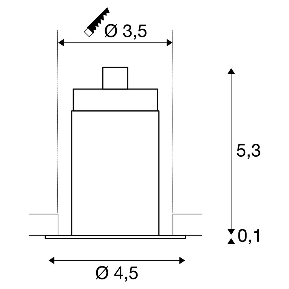 Slv HORN MINI DL 3000K rund 12° schwarz Pic_3