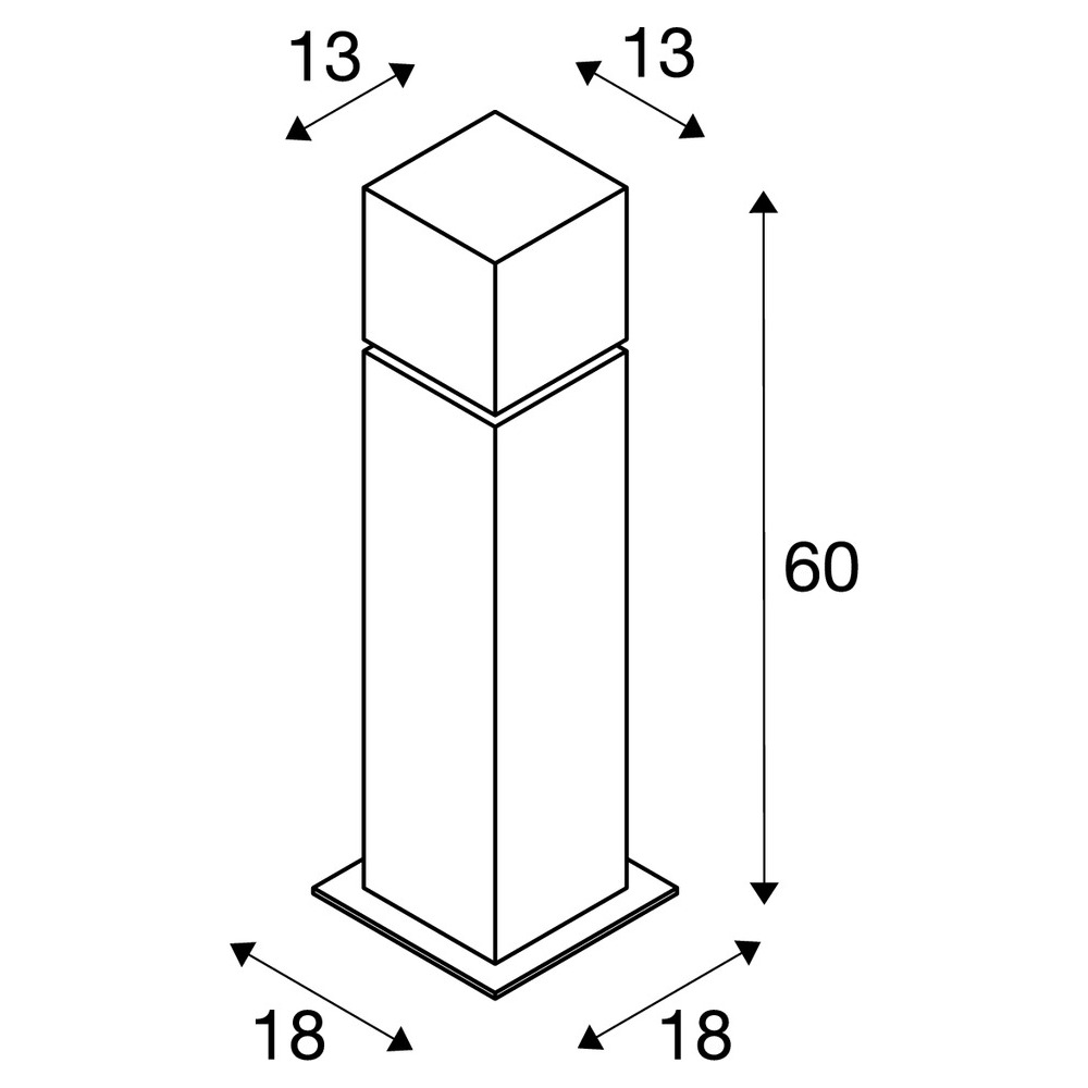 Slv SQUARE POLE 60 Pole E27 IP44 edelstahl Pic_2