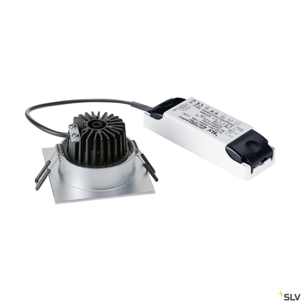 SLV ELEKTRONIK GMBH NEW TRIA 68 DL CS eckig 2700K gebür. alu Pic_3