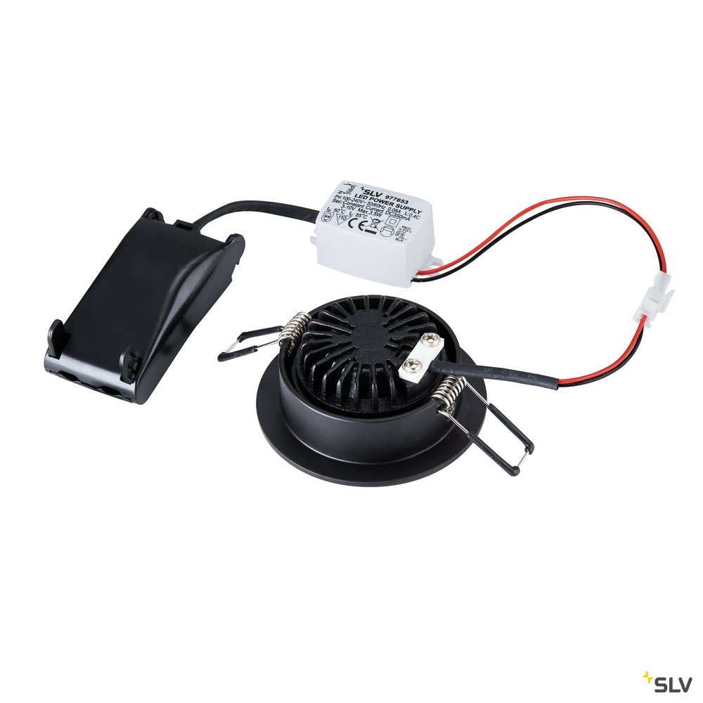 SLV ELEKTRONIK GMBH NEW TRIA 68 DL CS rund 3000K schwarz Pic_2