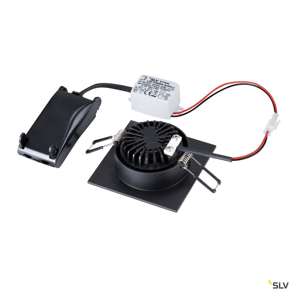 SLV ELEKTRONIK GMBH NEW TRIA 68 DL CS eckig 3000K schwarz Pic_2