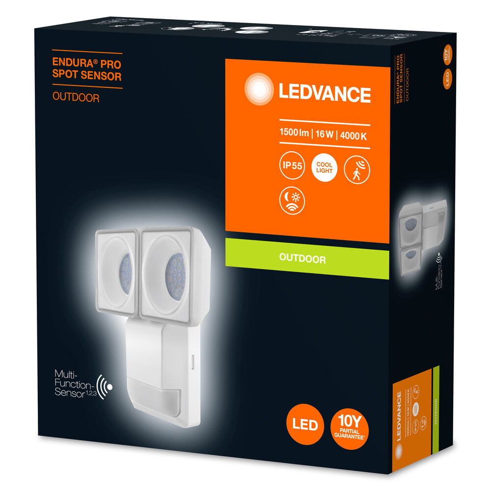 Ledvance ENDURA PRO Spot Sensor 16W 4000K IP55 White Pic_1