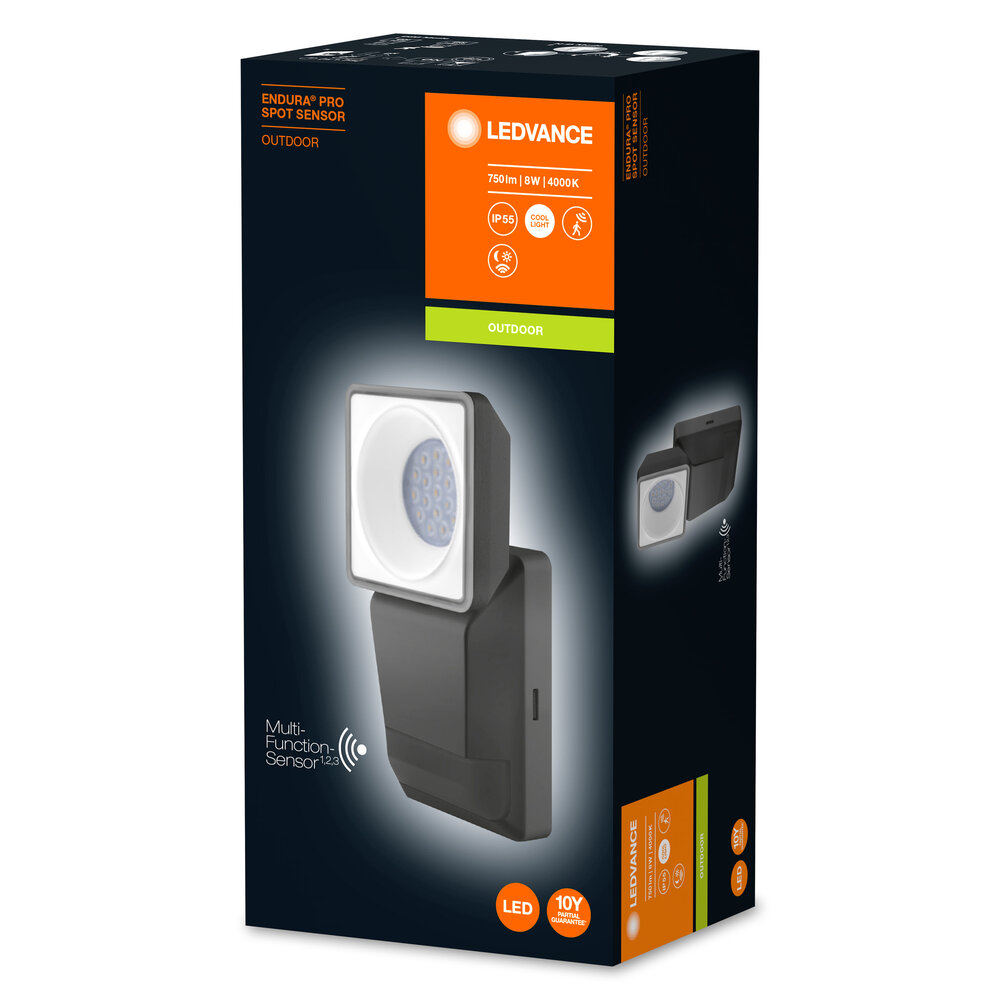 Ledvance ENDURA PRO Spot Sensor 8W 4000K IP55 Dark Gray Pic_2