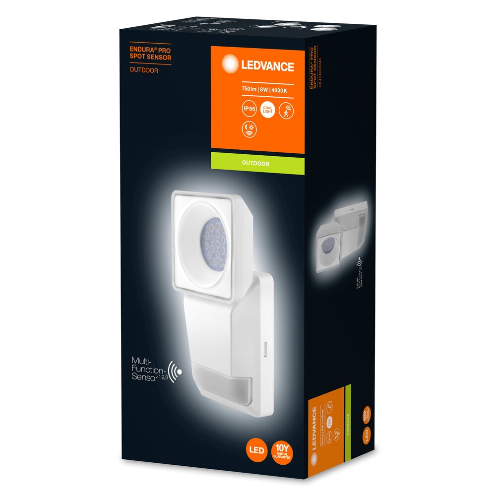 Ledvance ENDURA PRO Spot Sensor 8W 4000K IP55 White Pic_2