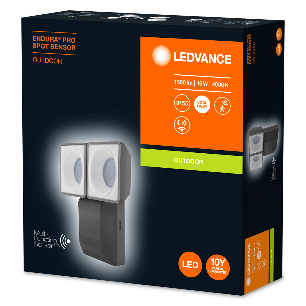 Ledvance ENDURA PRO Spot Sensor 16W 4000K IP55 Dark Gray Pic_2