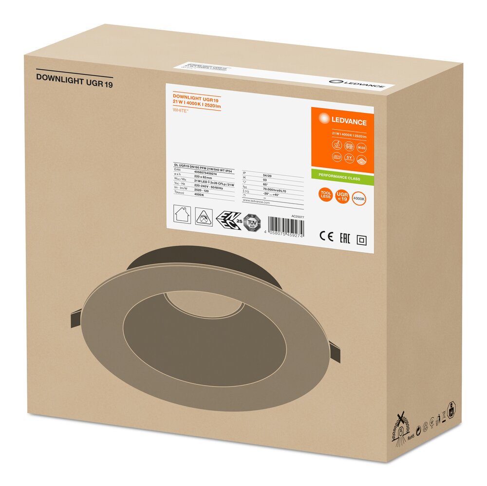 LEDVANCE GMBH DL UGR19 PFM DN195 21 W 840 WT IP54 Pic_3