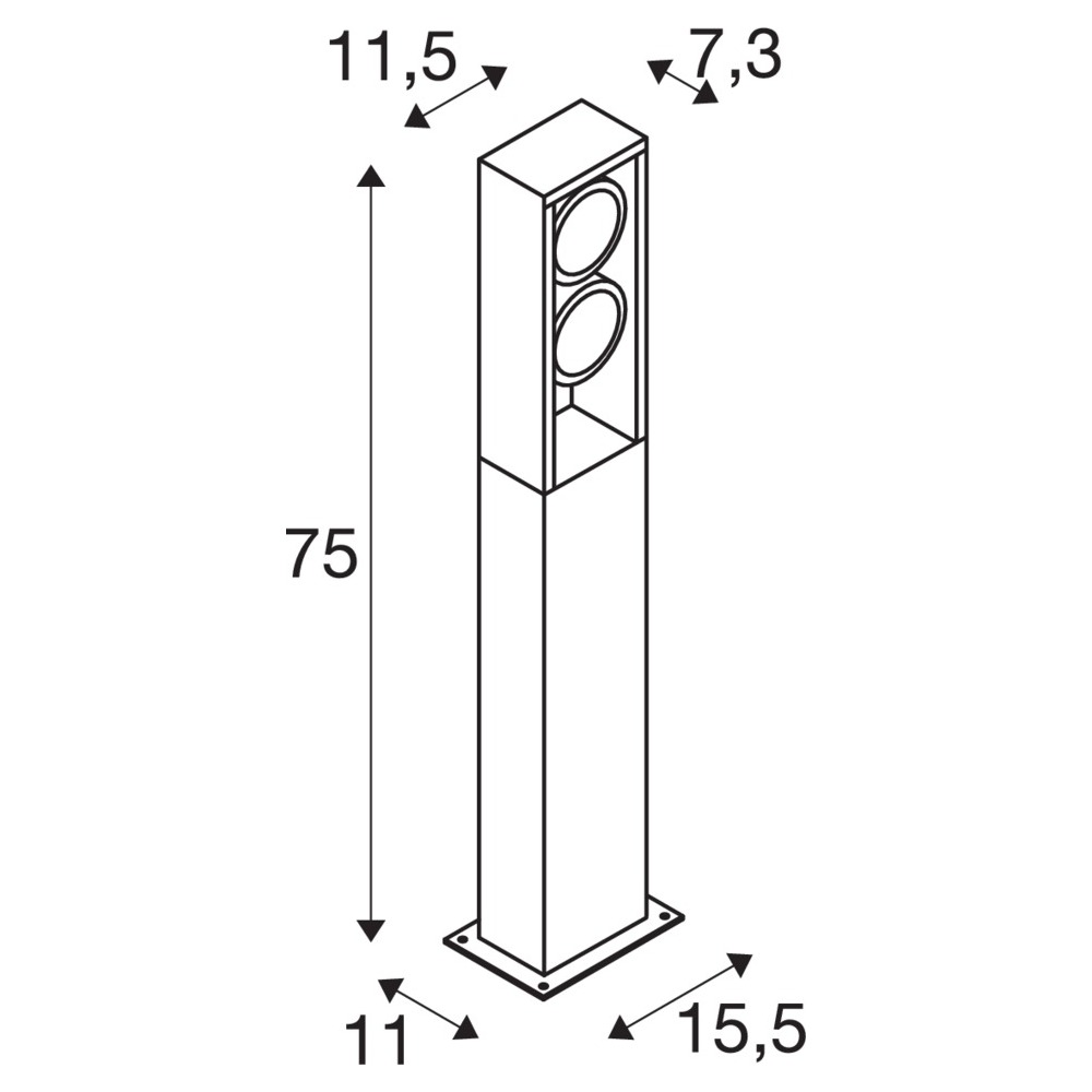 Slv ESKINA FRAME 75 Pole double CCT anthr. Pic_4