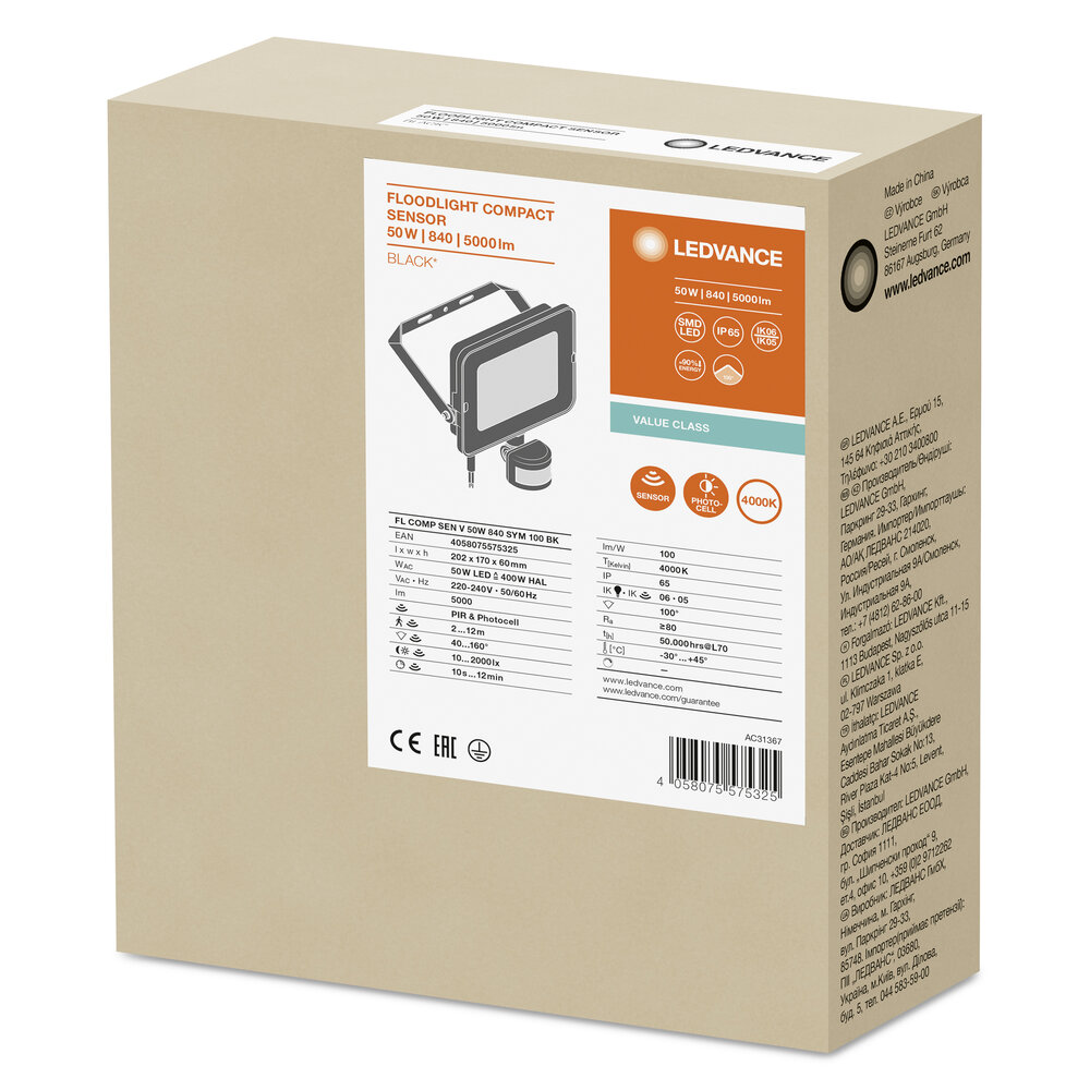 Ledvance FL COMP SEN V 50W 840 SYM 100 BK Pic_3