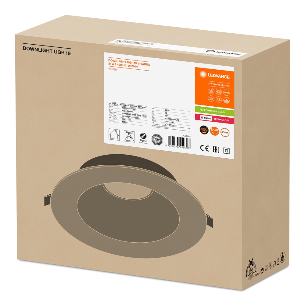 LEDVANCE GMBH DL UGR19 PFM DN195 21 W 840 WT IP54 ZBVR Pic_4