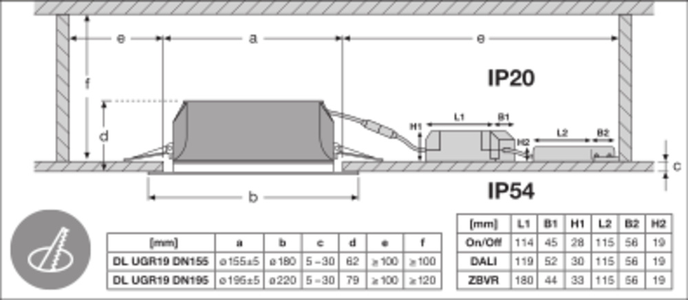 LEDVANCE GMBH DL UGR19 PFM DN195 21 W 840 WT IP54 ZBVR Pic_5