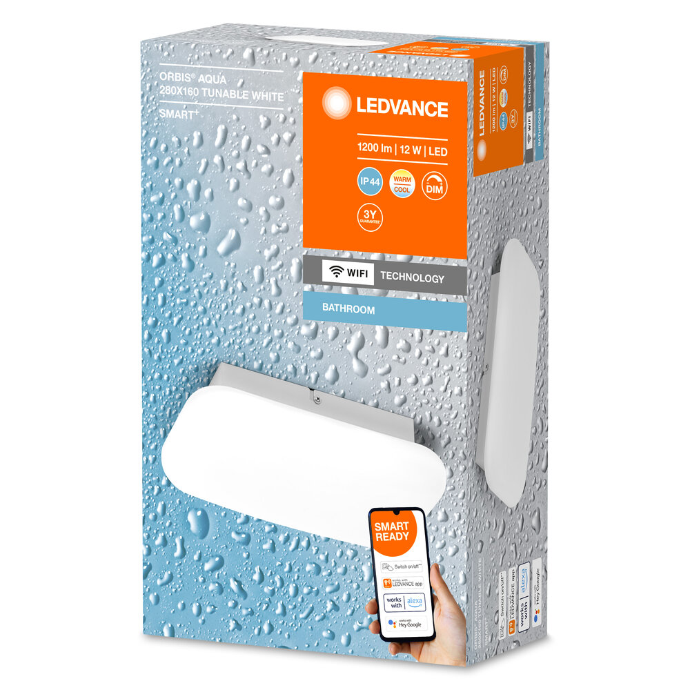 Ledvance SMART+ Wifi Orbis Wall Aqua IP44 280x160mm TW Pic_1