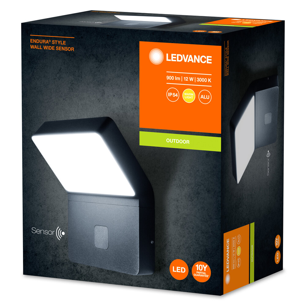 LEDVANCE GMBH ENDURA Style Wall Wide Sensor 12W Dark Gray Pic_1