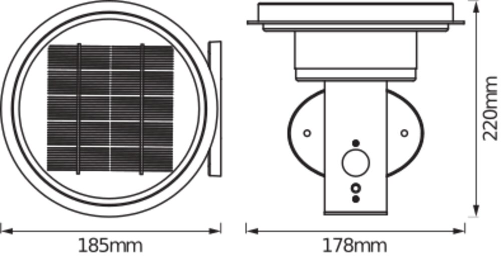 Ledvance ENDURA Style Solar Wall Sensor Double Circle 6W Pic_1