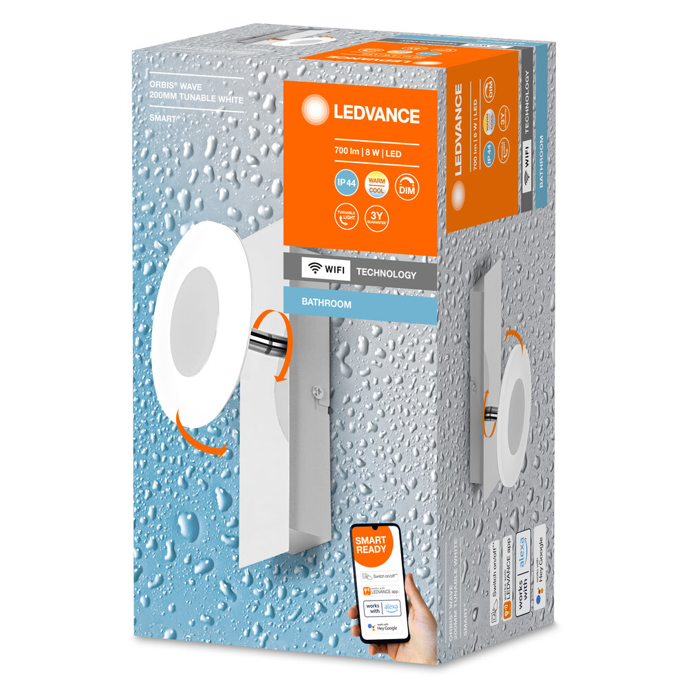 Ledvance SMART+ Wifi Orbis Wall Wave IP44 200mm TW Pic_1