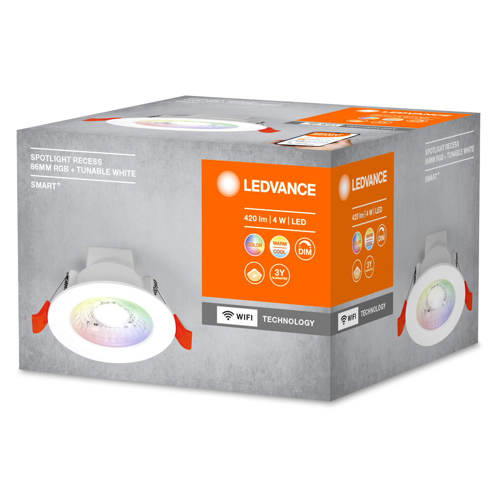 LEDVANCE GMBH SMART+ Wifi Spotlight Recess 86mm 36° RGB + TW Pic_2