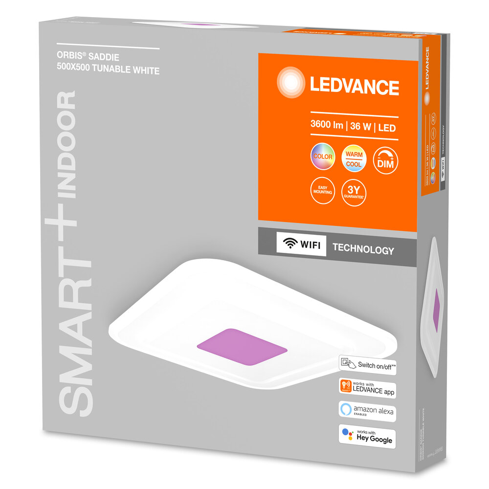 Ledvance SMART+ Wifi Orbis Saddie 500x500mm RGB + TW Pic_1