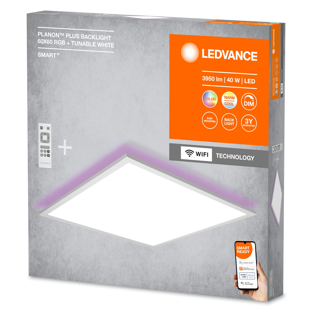 Ledvance SMART+ Wifi Planon Plus Backlight 600x600mm RGB+ Pic_1
