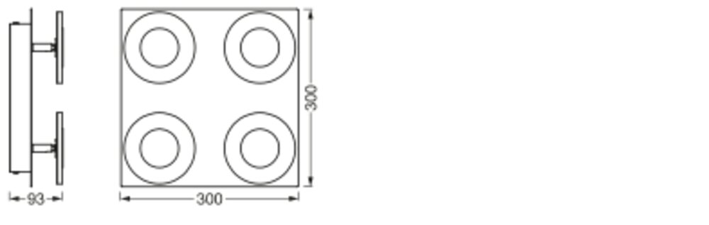 Ledvance SMART+ Wifi Orbis Wall Wave IP44 300x300mm TW Pic_2