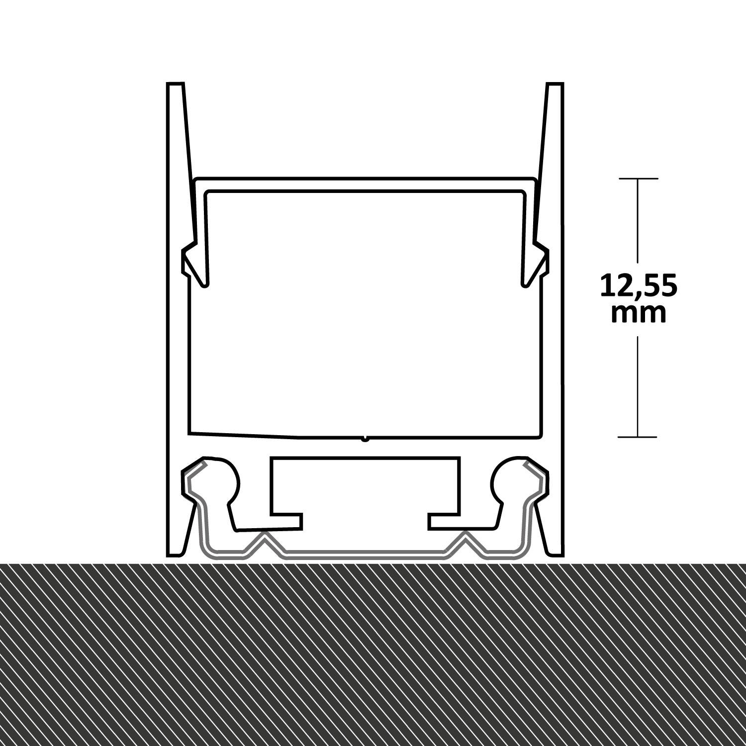 ISOLED LED Aufbauleuchtenprofil HIDE SINGLE Pic_1