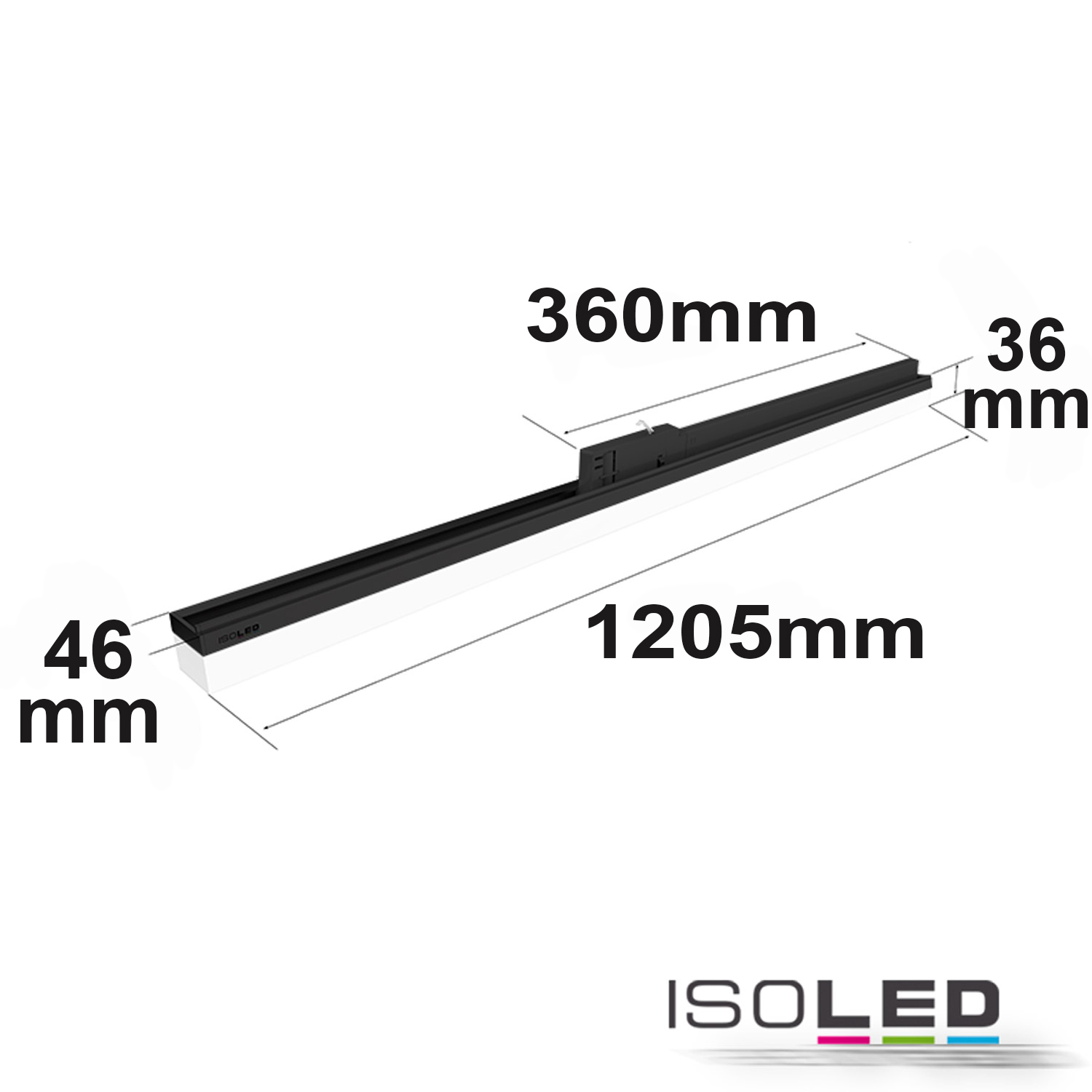 ISOLED 3-PH Linearleuchte 1200mm, 40W Pic_1